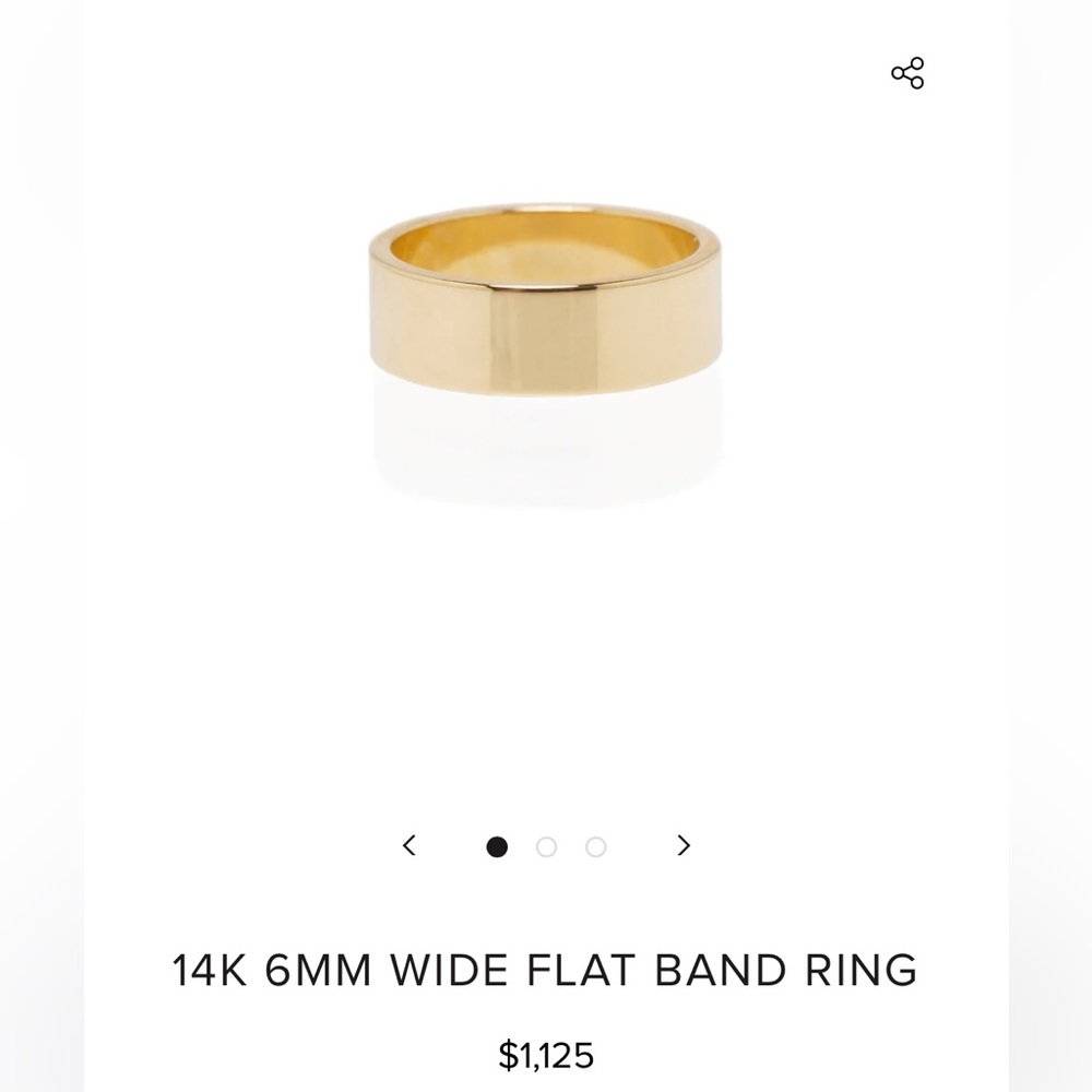Zoe Chicco 6mm 14K gold band, size 5